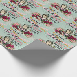Oude Alice in Wonderland Theepartij Aangepaste Fee Cadeaupapier