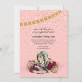 Oude Alice in Wonderland Theepartij Aangepaste Fee Kaart (Achterkant)