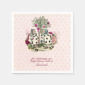 Oude Alice in Wonderland Theepartij Aangepaste Fee Servet (Voorkant)