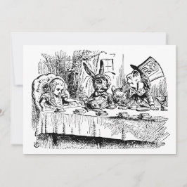 Oude Alice in Wonderland Theepartij Housewarming Kaart
