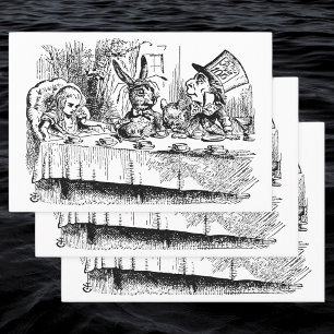 Oude Alice in Wonderland, Theeschenie Scene Inpakpapier Vel