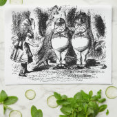 Oude Alice in Wonderland, Tweedledum Tweedledee Theedoek (Gevouwen)