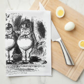 Oude Alice in Wonderland, Tweedledum Tweedledee Theedoek (Quarter Fold)