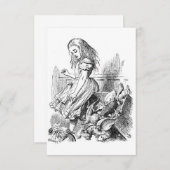 Oude Alice in Wonderland uitnodiging (Voorkant / Achterkant)