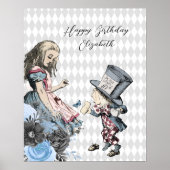 Oude Alice & Mad Hatter Aanpasbaar  Poster (Voorkant)