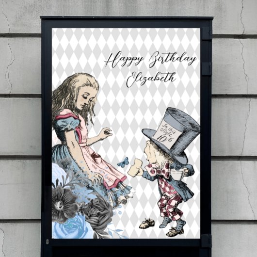Oude Alice & Mad Hatter Aanpasbaar  Poster