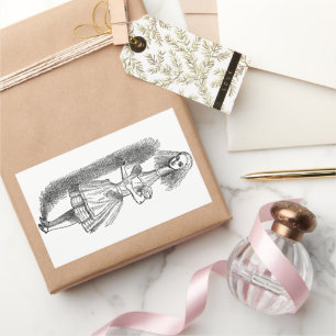 Oude Alice's avonturen in Wonderland van Tenniel Rechthoekige Sticker