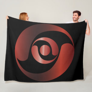 Oude Alien Mysteries Red Crop Cirkel Fleece Deken