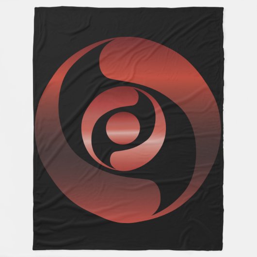 Oude Alien Mysteries Red Crop Cirkel Fleece Deken (Voorkant)