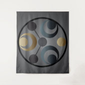 Oude Alien Symbolen Gold Crop Cirkel Wandkleed (Voorkant)