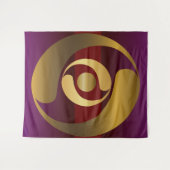 Oude Alien Symbolen Gold Crop Cirkel Wandkleed (Voorkant (horizontaal))