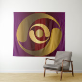 Oude Alien Symbolen Gold Crop Cirkel Wandkleed (In Situ (horizontaal))