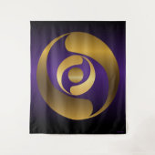 Oude Alien Symbolen Gold Crop Cirkel Wandkleed (Voorkant)