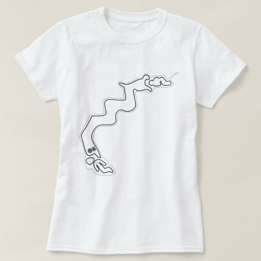 Oude Aliens Dragon Geoglyphs Nazca Lines T-shirt (Design voorkant)