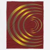 Oude Aliens Gold Crop Cirkel Fleece Deken (Voorkant)