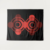 Oude Aliens Red Alien Crop Cirkel Wandkleed (Voorkant (horizontaal))