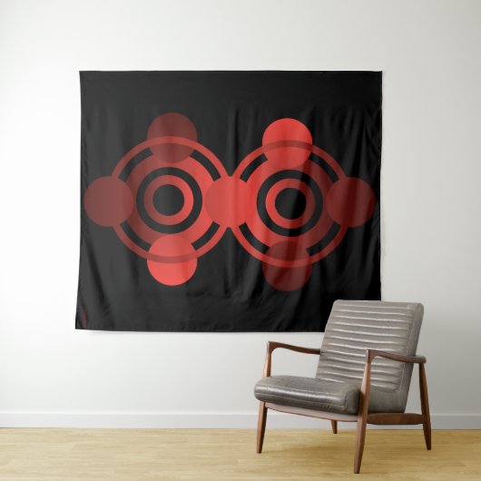 Oude Aliens Red Alien Crop Cirkel Wandkleed (In Situ (horizontaal))