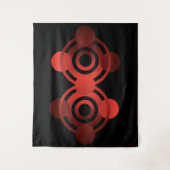 Oude Aliens Red Alien Crop Cirkel Wandkleed (Voorkant)