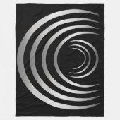 Oude Aliens Silver Crop Cirkel Fleece Deken (Voorkant)