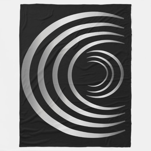 Oude Aliens Silver Crop Cirkel Fleece Deken (Voorkant)