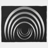 Oude Aliens Silver Crop Cirkel Fleece Deken (Voorkant (Horizontaal))