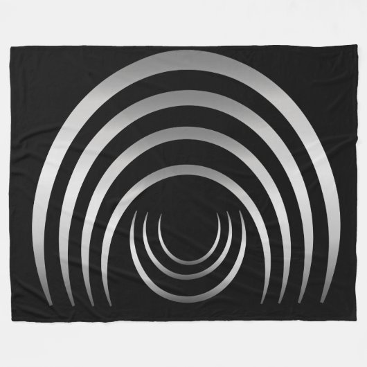 Oude Aliens Silver Crop Cirkel Fleece Deken (Voorkant (Horizontaal))