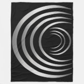 Oude Aliens Silver Crop Cirkel Fleece Deken (Voorkant)