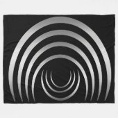 Oude Aliens Silver Crop Cirkel Fleece Deken (Voorkant (Horizontaal))