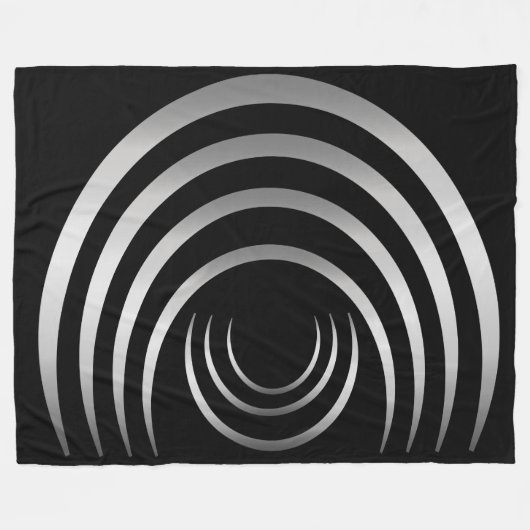 Oude Aliens Silver Crop Cirkel Fleece Deken (Voorkant (Horizontaal))