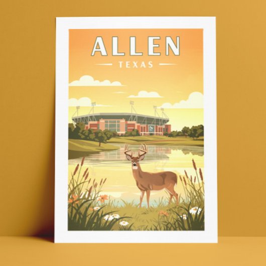 Oude Allen Texas Briefkaart
