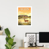 Oude Allen Texas Poster (Thuiskantoor)