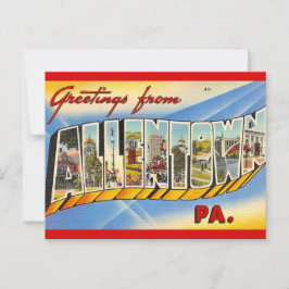 Oude Allentown PA Briefkaart