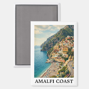 Oude Amalfi Kust Italië Retro Reizen Magneet