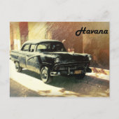 Oude Amerikaanse auto op straat in het briefkaart  (Voorkant)