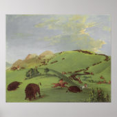 Oude Amerikaanse inboorlingen, Buffalo Jacht door  Poster (Voorkant)