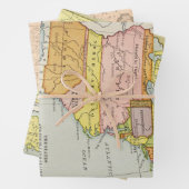 Oude Amerikaanse kaarten: revolutie, burgeroorlog Inpakpapier Vel (In situ)