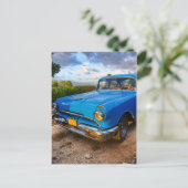 Oude Amerikaanse klassieke auto in Trinidad, Cuba Briefkaart (Staand voorkant)
