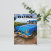 Oude Amerikaanse klassieke auto in Trinidad, Cuba Briefkaart (Staand voorkant)