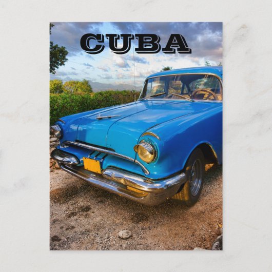 Oude Amerikaanse klassieke auto in Trinidad, Cuba Briefkaart (Voorkant)