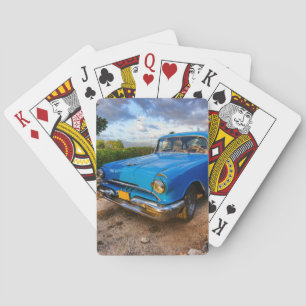 Oude Amerikaanse klassieke auto in Trinidad, Cuba Speelkaarten