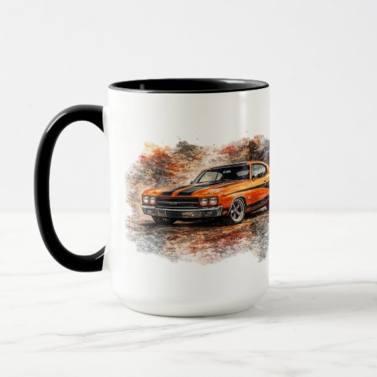 Oude Amerikaanse Muscle Car Koffiemok Mok (Links)
