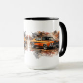 Oude Amerikaanse Muscle Car Koffiemok Mok (Voorkant rechts)