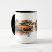 Oude Amerikaanse Muscle Car Koffiemok Mok (Voorkant links)