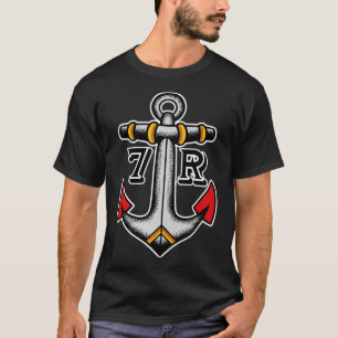 Oude Amerikaanse radiale attoopflash Clipper T-shirt