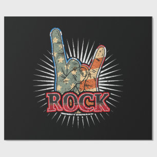 Oude Amerikaanse Rock - Bandconcertposter 70s 80s Cadeaupapier