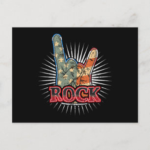 Oude Amerikaanse Rock - Bandconcertposter 70s 80s Feestdagenkaart