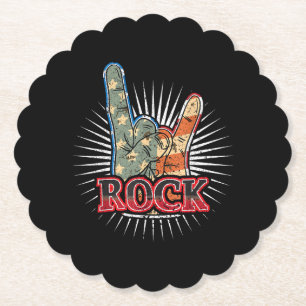 Oude Amerikaanse Rock - Bandconcertposter 70s 80s Kartonnen Onderzetters
