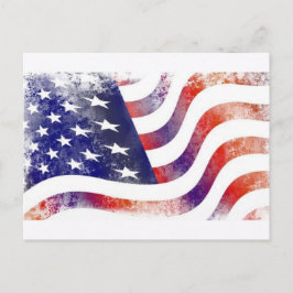 Oude Amerikaanse Vlag Ansichtkaart Briefkaart