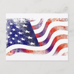 Oude Amerikaanse Vlag Ansichtkaart Briefkaart