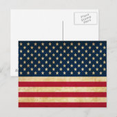 Oude Amerikaanse vlag Briefkaart (Voorkant / Achterkant)